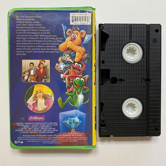 The Great Muppet Caper VHS Video 90s Animated Movie Clamshell Case Jim Henson - Picture 2 of 4